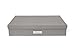 Bigso Box of Sweden Sverker Fiberboard Legal and Art Storage Box | Scrapbook Storage Box| Durable Document Boxes with Lid and Metal Label Holder | 17.1’’ x 12.2’’ x 3.3’’ | Grey