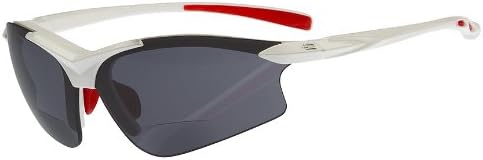Dual Eyewear G5 Sunglasses: +1.5 Power Magnification; White Frame/Gray Lens