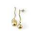 South Sea Golden Pearl Earrings with Diamonds in 18K Yellow Gold