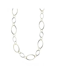 14KT White & Yellow Mixed Links Necklaces Length = 34