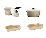 Review   / Le Creuset 4x piece cookware set - 18cm round casserole, 16cm saucepan, 32cm rectangular dish, 26cm rectangular dish