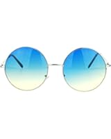 Hippie Retro Groovy Gradient Oversize Circle Lens Round Lennon Sunglasses