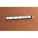 Rogar Chrome Straight Wall Rack with Chrome Hooks 24-in.