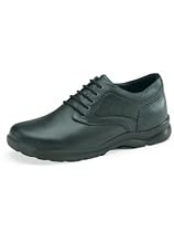 Mens Aetrex Black Leather Orthopedic Shoe (Reduced Clearance)