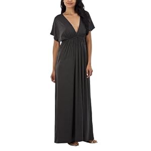 Mossimo® Black: Women's Kimono Sleeve Maxi Dress - Charcoal
