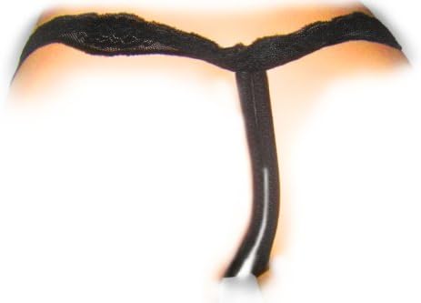 Intimaxy "La Nuit Diamond" Open Front Crotchless Thong (Black) - One Size