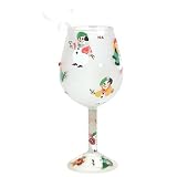 Lolita Wine Glass Christmas Ornament Snow Divas