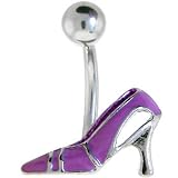 Passionate Purple STILETTO HIGH HEEL Belly Ring - B0002YEQBI