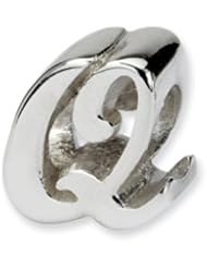 Script Style, Letter Q Charm in Silver For 3mm Charm Bracelets