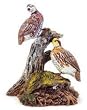 Dollhouse Miniature Pair of Quail Birds on a Tree