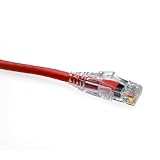 read full review Leviton 5D460-7R GigaMax 5E Slimline Patch Cord, Cat 5E, 7 Feet Length, Red