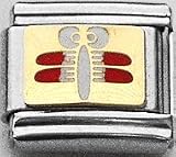 Clearly Charming Dragonfly Animal Theme Italian Charm Link Bracelet