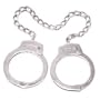 HWC Police Stainless Steel LEG CUFFS Serial Numbered with 2 Keys Double Locking Nickel Finish