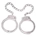 HWC Police Stainless Steel LEG CUFFS Serial Numbered with 2 Keys Double Locking Nickel Finish