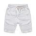 HAXICO Toddler Baby Boys Summer Knee Length Solid Cotton Candy Sport Shorts Kids Harem Pants White