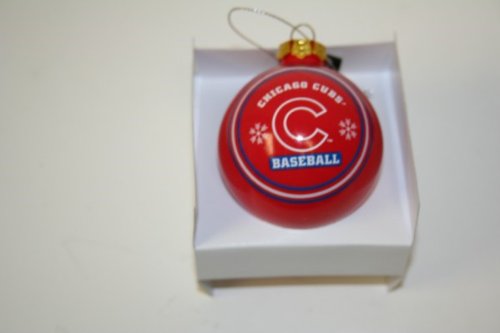 Forever Collectibles MLB Chicago Cubs Authentic Collection Glass Ball Ornament