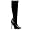 black stretch patent w/zipper