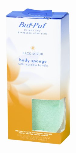 Buf-Puf Back Scrub Body Sponge with Reusable Handle  (Pack of 4)