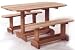 Cedar Oval Patio Table Set