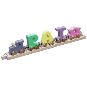 3 Letter Pastel Name and Track to Fit by NameTrain