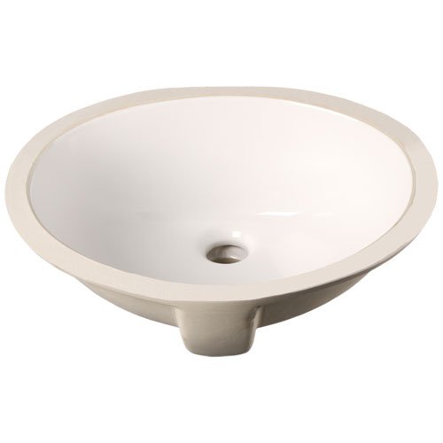 Morning Undermount Porcelain Single Bowl Bathroom Sink (White) W/overflow