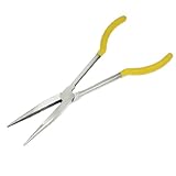 uxcell ニードルノーズプライヤー　はさみ　炭素鋼　プラスチック　イエローハンドルツール