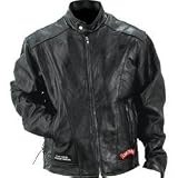 Diamond PlateTM Rock Design Buffalo Leather Motorcycle Jacket