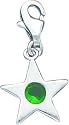 Sterling Silver May CZ Birthstone Star Charm