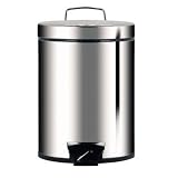 (389146) Brabantia Pedal Bin 5L Brilliant Steel - Plastic Bucket