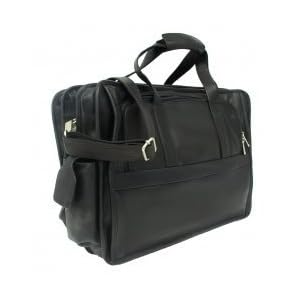 Buy Half-Moon Leather Computer Portfolio - Black - by Piel Leather - 2100BLK (Black) (12H x 8W x... by Piel Leather, Inc