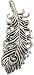 Existence Metal Accents 2/Pkg - Peacock Feather/Silver
