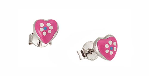 SCOUT Kinderschmuck, Ohrstecker 925 Sterling Silber, Herz handemailliert Preisvergleich