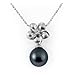 Tahitian Black Pearl Necklace with Diamond