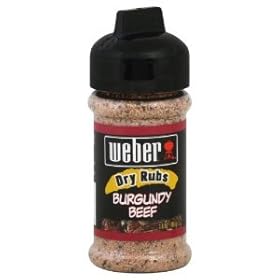 WEBER Dry Rubs BURGUNDY BEEF Meat Grill Seasoning 3 oz. Bottle