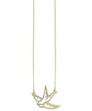 Small Gold Metal Bird Necklace