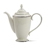 Lenox Tuxedo Platinum Ivory China Coffeepot