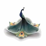 Franz Porcelain Peacock Splendor tidbit dish