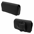 Housse �tui coque cuir v�ritable pour Apple iPhone v1 2g 3g 3gs 4 - Holster luxe - Fixation ceinture - Noir
