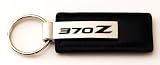 Nissan 370Z Z34 Fairlady Black Leather Official Licensed Keychain Key Fob Ring