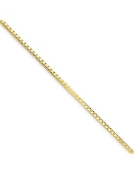 1.25mm, 10 Karat Yellow Gold, Box Chain - 24 inch