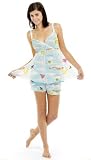 Munki Munki Women's Double Mesh Kites Cami with Boy Short