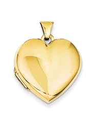 Genuine IceCarats Designer Jewelry Gift 14K Plain Heart Family Locket