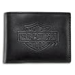 Harley-Davidson&reg; Men's Bar & Shield Flip Fold Wallet. Debossed Bar & Shield Logo. 99463-06V
