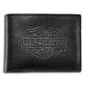 Harley-Davidson&reg; Men's Bar & Shield Flip Fold Wallet. Debossed Bar & Shield Logo. 99463-06V