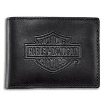 Harley-Davidson® Men's Bar & Shield Flip Fold Wallet. Debossed Bar & Shield Logo. 99463-06V