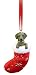 Santa's Little Pals Chocolate Labrador Stocking Christmas Ornament