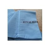 OLIVIA PINSTRIPE Bed Sheet Set 100% Egyptian Cotton 1200 Thread Count Sateen Pinstripe Royal Blue King
