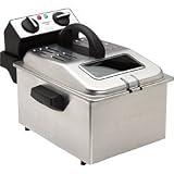 Waring DF250B - 1-Gallon Deep Fryer w/ Mesh Basket & Timer, Brushed Stainless