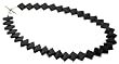 16 inch Diamond Shaped Black Oxyx 12mm Necklace Sterling Silver