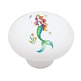 Mermaid Sea Decorative High Gloss Ceramic Drawer Knob